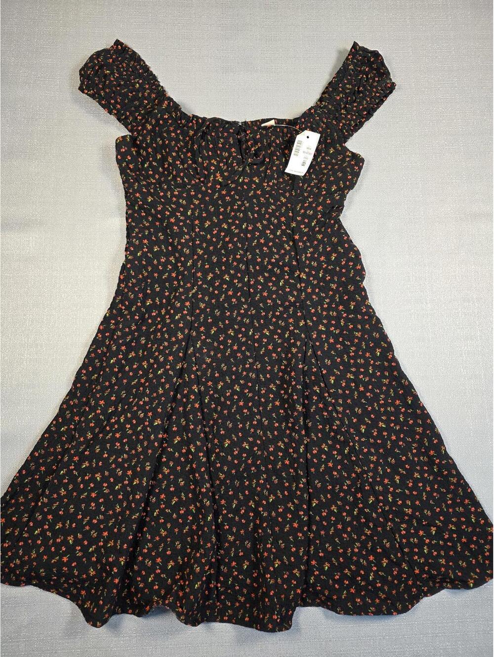 Aeropostale Women's Black Floral Dress XS New With Tags
